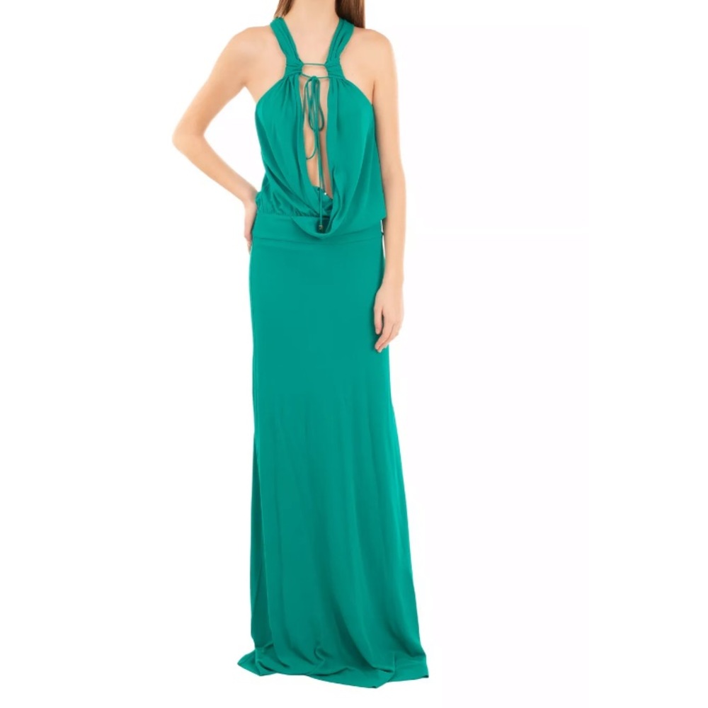 NWT Dsquared 2Green Open Grecian Draped Dress XS
